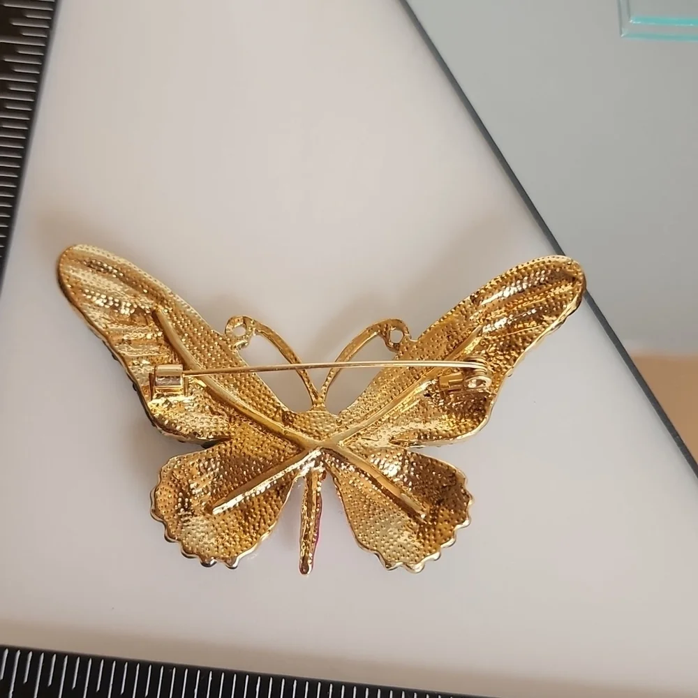 Brooch BUTTERFLY Brooch Best Seller Extra  Large Colorful - Picture 5 of 5